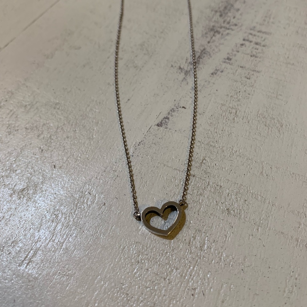 Sterling silver heart necklace